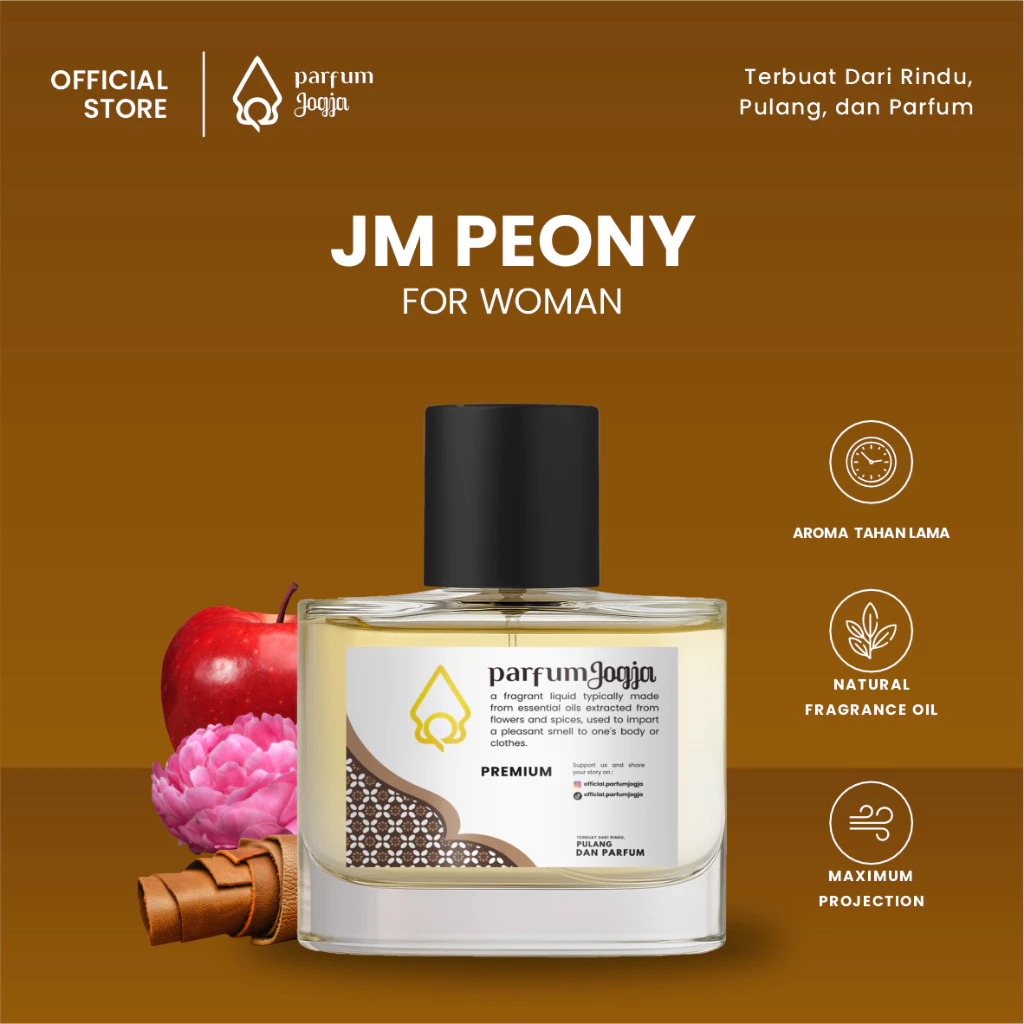 Parfum Jogja Malioboro - J.M PEONY - Premium - EDP - Aroma Peony & Rose - Parfum Jogja