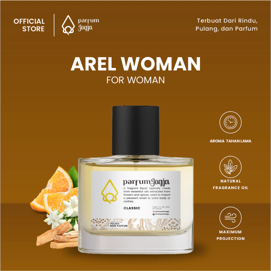 Parfum Jogja Malioboro - AREL WOMEN - Classic- EDP - Aroma Vanilla & Fruity - Parfum Jogja