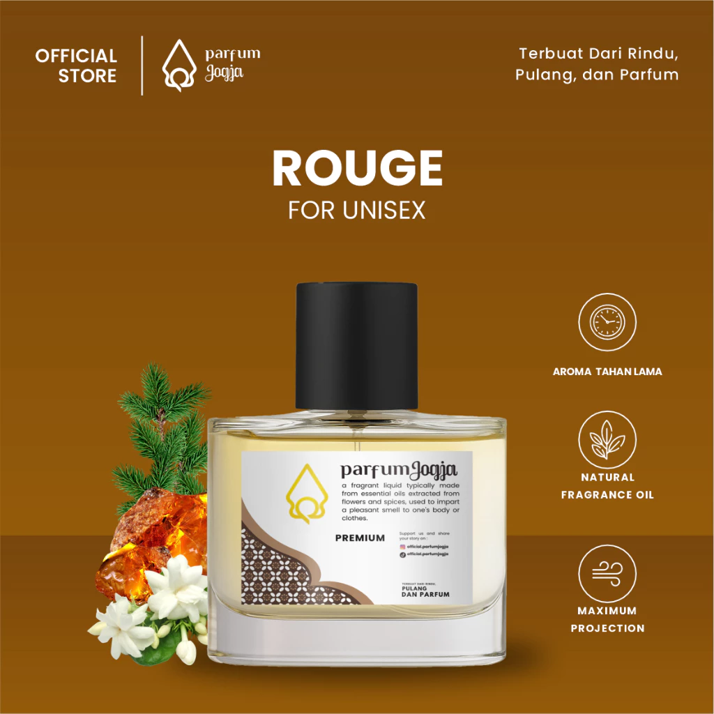 Parfum Jogja Malioboro - ROUGE - Classic - EDP - Aroma Elegan & Misterius - Parfum Jogja