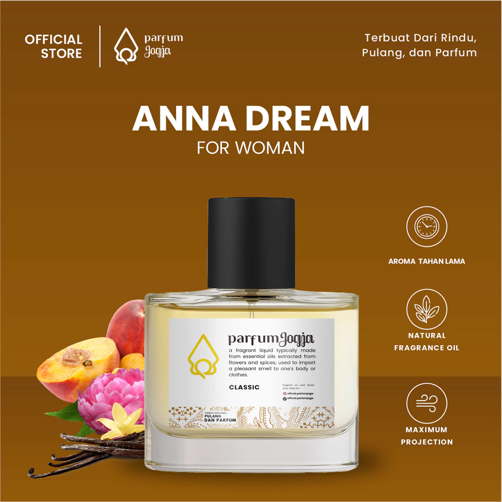 Parfum Jogja Malioboro - ANNA DREAM - Classic - EDP - Aroma Floral & Woody - Parfum Jogja