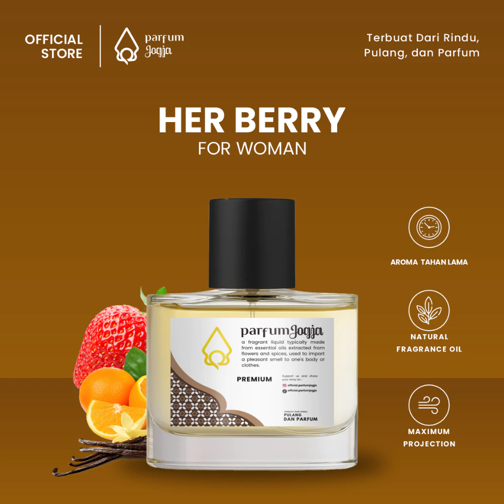 Parfum Jogja Malioboro - Her Berry - Premium - EDP - Aroma Fruity & Floral - Parfum Jogja