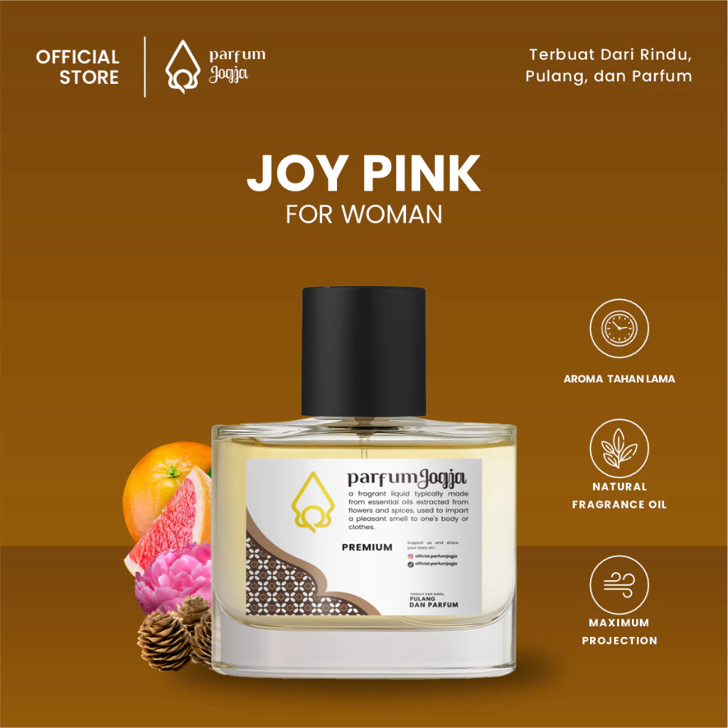 Parfum Jogja Malioboro - JOY OF PINK- Premium - EDP - Aroma Lembut & Elegan - Parfum Jogja