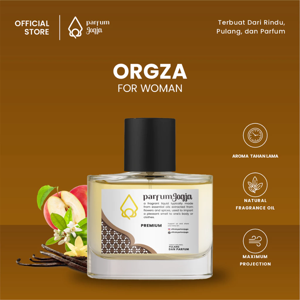 Prafum Jogja Malioboro - ORGZA - Premium- Aroma Eksklusif & Tahan Lama - Parfum Jogja