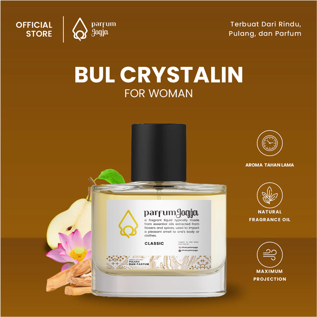 Parfum Jogja Malioboro - BUL CRYSTALIN - Classic - EDP - Aroma Floral & Anggun - Parfum Jogja