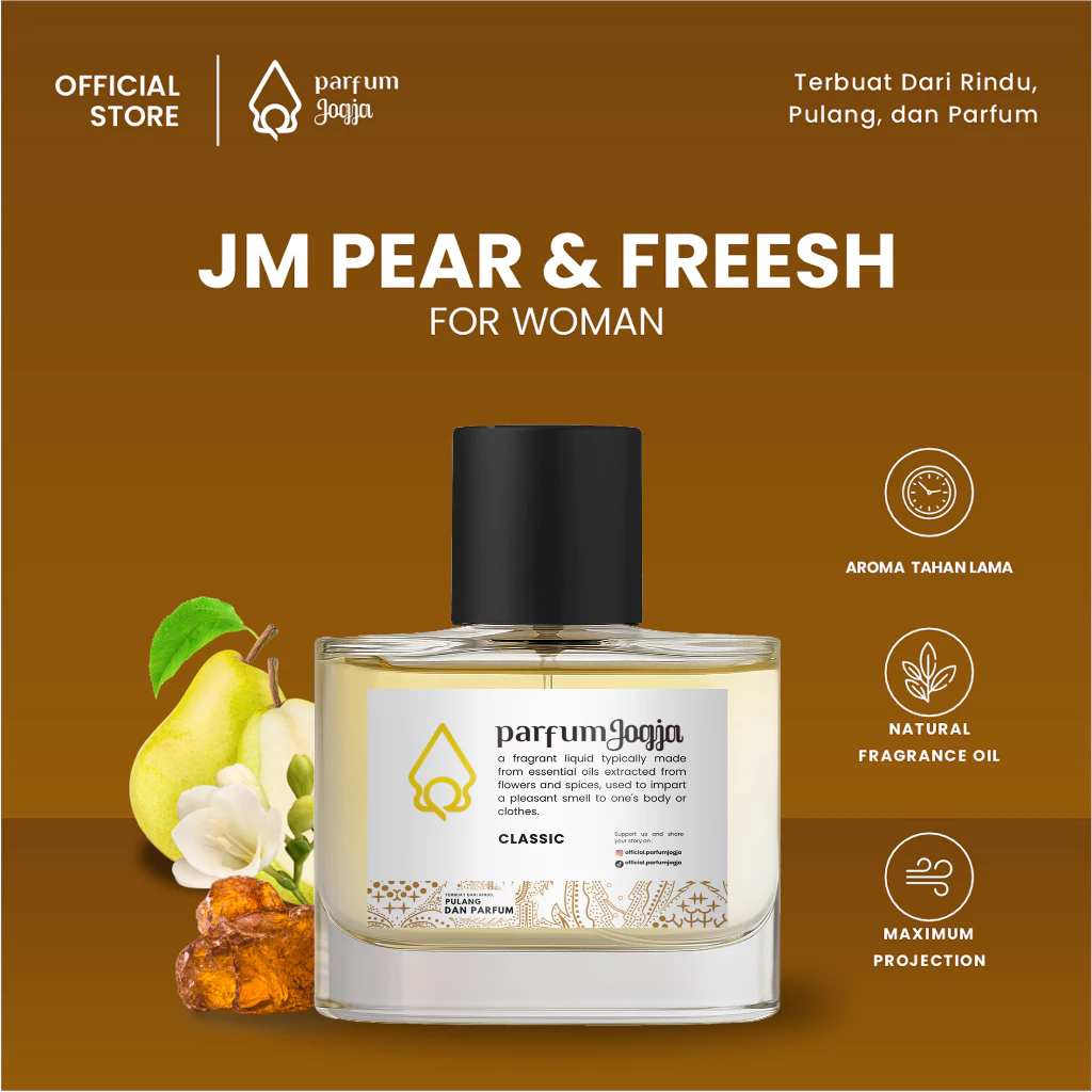 Parfum Jogja Malioboro - JM PEAR & FREESH - Classic - EDP - Aroma Citrus & Fresh - Parfum Jogja